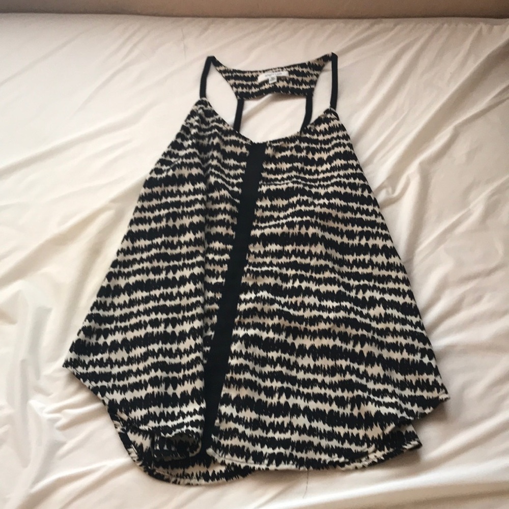 Black and white blouse